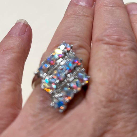 🍀 Mystic Topaz Ring - 925 Sterling - Size 7 - Picture 6 of 7